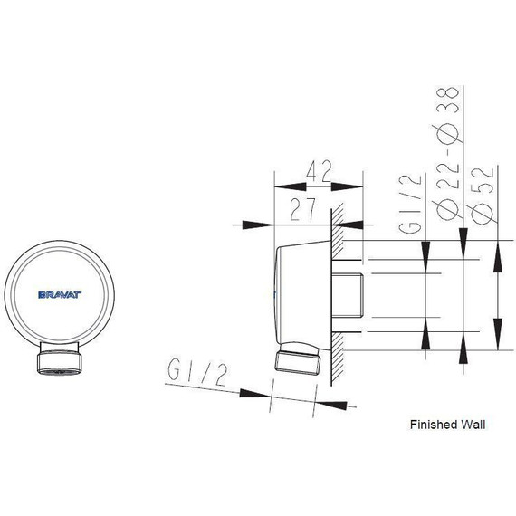 Шланговое подсоединение Bravat Prolate P7402C-2-RUS - фото 3