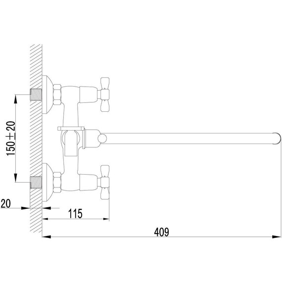 Смеситель для ванны Lemark Benefit LM2551C - фото 6