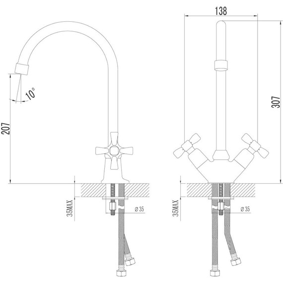 Смеситель для кухни Lemark Benefit LM2505C - фото 6