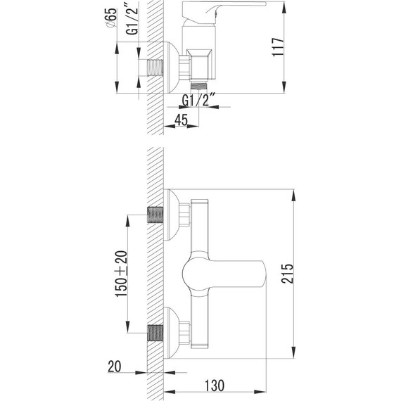 Смеситель для душа Lemark plus Grace LM1503C - фото 6