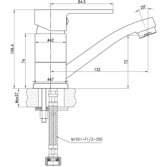 Смеситель для раковины Lemark plus Grace LM1507C - фото 6