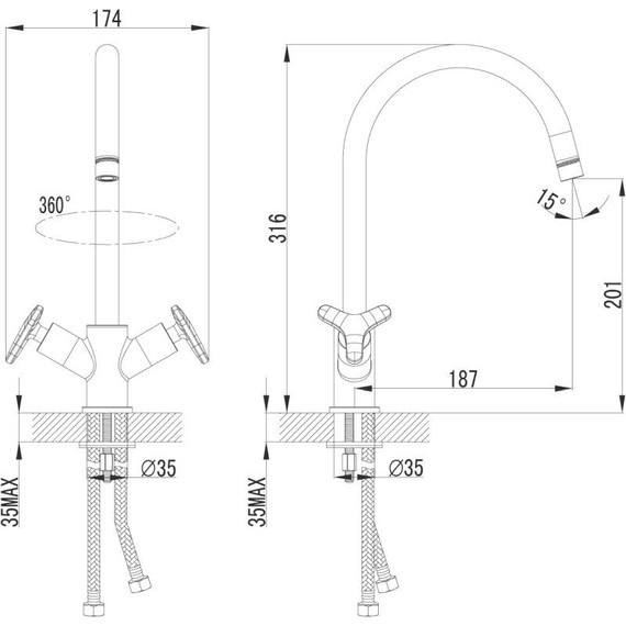 Смеситель для кухни Lemark plus Spirit LM1905C - фото 5