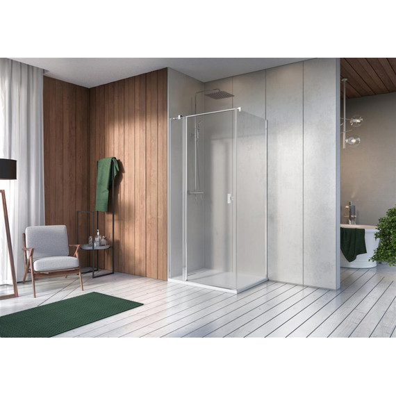 Душевое ограждение Radaway Nes 8 KDJ II 120x100 см L (стекло 8 мм), хром/прозрачное - фото 2