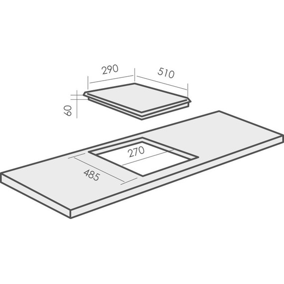 Газовая варочная поверхность MBS PG-306IV Domino (слоновая кость стекло) - фото 2