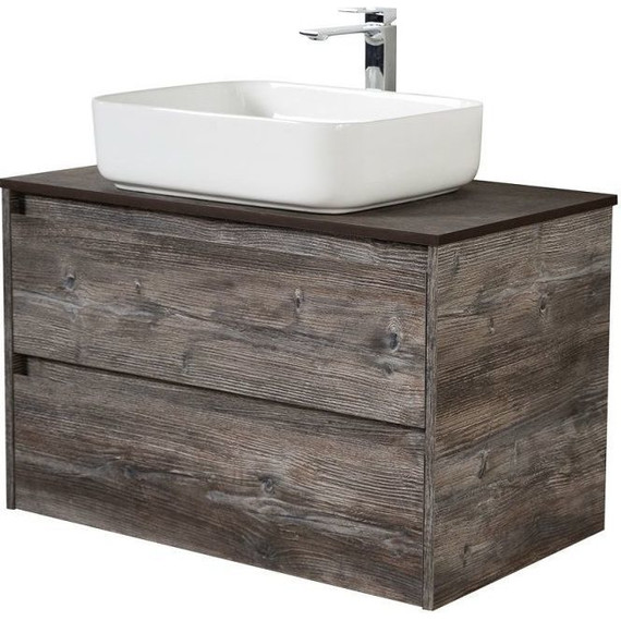Тумба подвесная со столешницей BelBagno KRAFT-1000-2C-SO-PP 100 см, Pino Pasadena/Stone - фото 