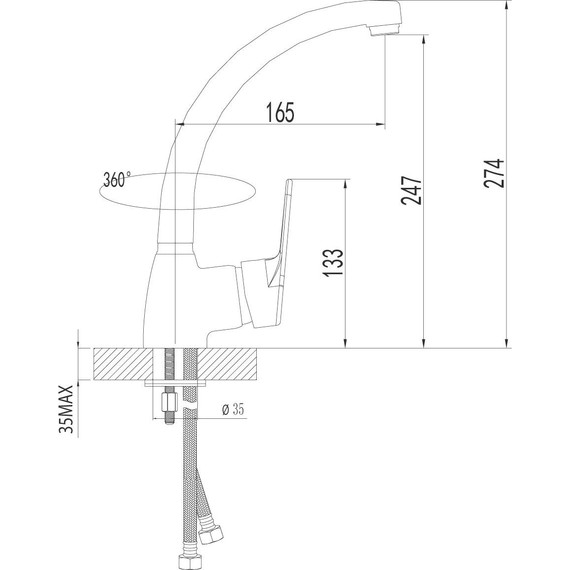 Смеситель для кухни Lemark Luna LM4105C - фото 4
