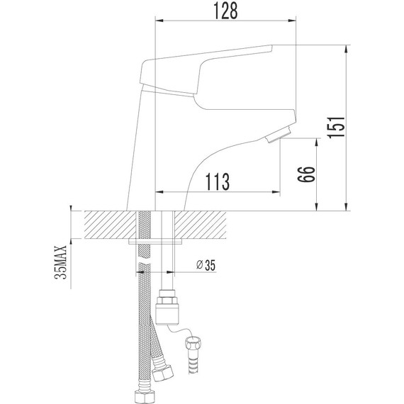 Смеситель для раковины с лейкой для биде Lemark Luna LM4116C - фото 4