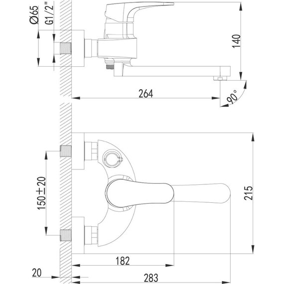 Смеситель для ванны Lemark Shift LM4314C - фото, картинка 4 Смеситель для ванны Lemark Shift LM4314C - фото 4