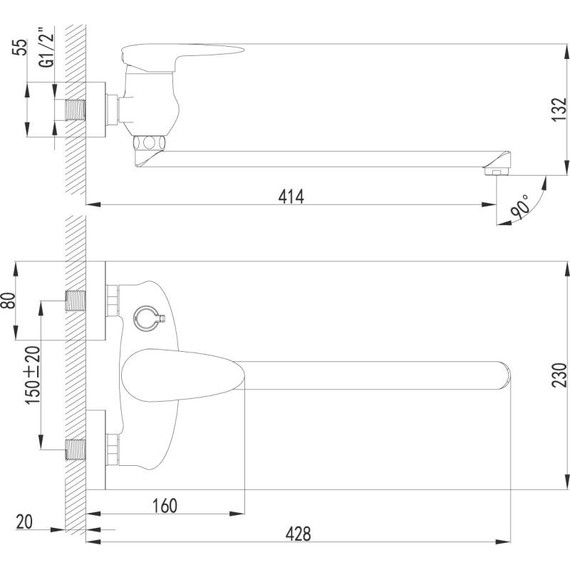 Смеситель для ванны Lemark Status LM4417C - фото, картинка 5 Смеситель для ванны Lemark Status LM4417C - фото 5