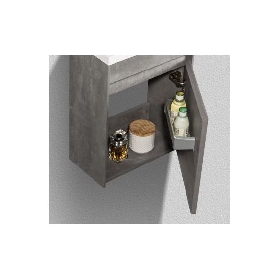 Тумба подвесная с раковиной BelBagno 46 см PIETRA MINI-460-1A-SO-SCM-R, цемент - фото, картинка 2 Тумба подвесная с раковиной BelBagno 46 см PIETRA MINI-460-1A-SO-SCM-R, цемент - фото 2