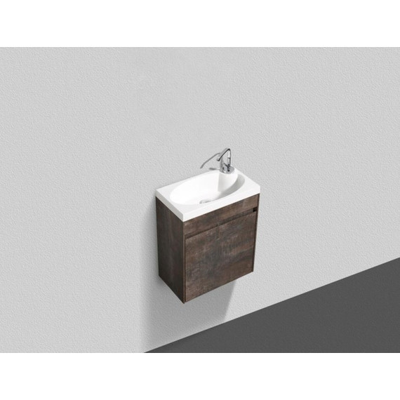 Тумба подвесная с раковиной BelBagno 46 см PIETRA MINI-460-1A-SO-PT-L, камень - фото, картинка 4 Тумба подвесная с раковиной BelBagno 46 см PIETRA MINI-460-1A-SO-PT-L, камень - фото 4