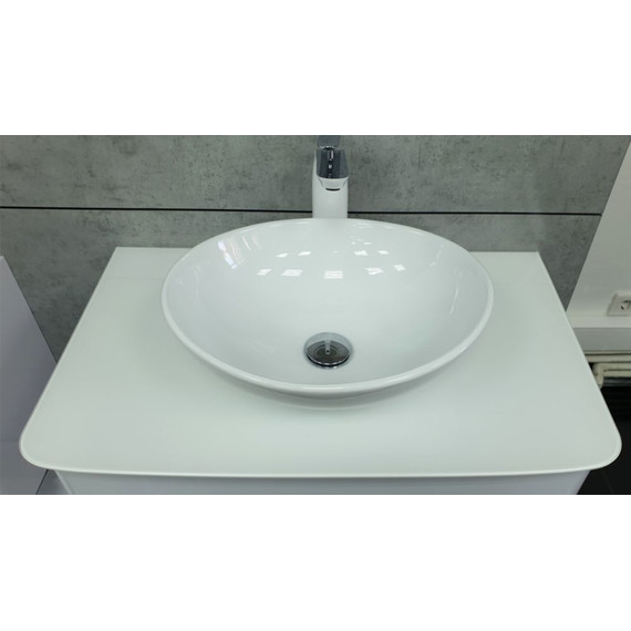 Тумба подвесная с раковиной Velvex Luna 60 см tpLUN.60-21.43, белый - фото 2