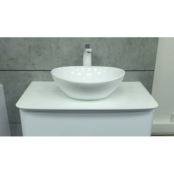 Тумба подвесная с раковиной Velvex Luna 60 см tpLUN.60-21.43, белый - фото 3