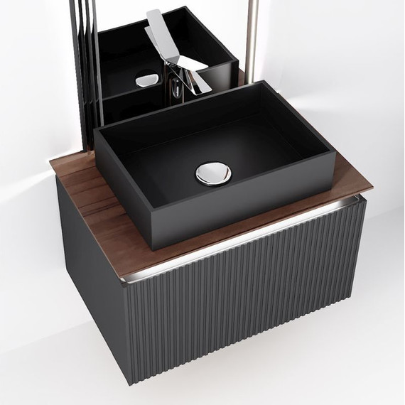 Тумба подвесная со столешницей Jorno Strong 80 см Str.01.80/P/A, антрацит - фото, картинка 2 Тумба подвесная со столешницей Jorno Strong 80 см Str.01.80/P/A, антрацит - фото 2