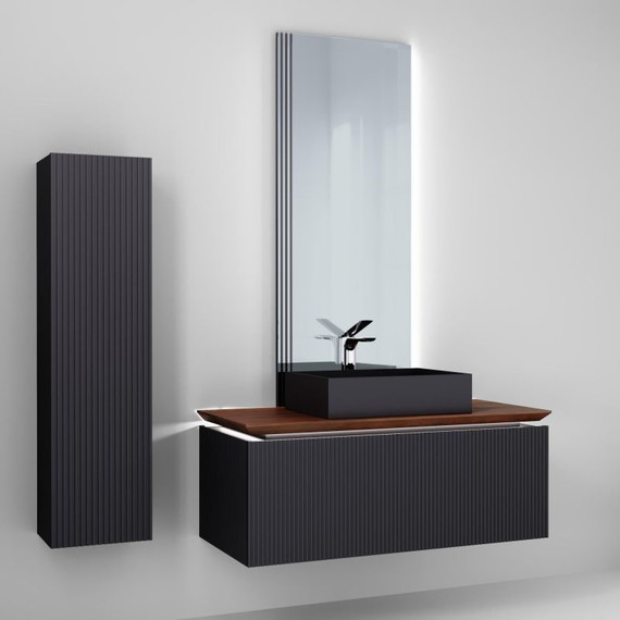 Пенал подвесной Jorno Strong 33 см Str.04.130/P/A, антрацит - фото 4