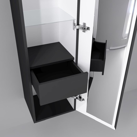 Пенал подвесной Jorno Strong 33 см Str.04.130/P/A, антрацит - фото 3