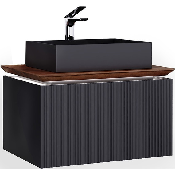 Тумба подвесная со столешницей Jorno Strong 80 см Str.01.80/P/A, антрацит - фото, картинка 3 Тумба подвесная со столешницей Jorno Strong 80 см Str.01.80/P/A, антрацит - фото 3