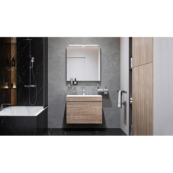 Тумба подвесная с раковиной Velvex Pulsus 70 см tpPUL.70-25, дуб сонома - фото, картинка 2 Тумба подвесная с раковиной Velvex Pulsus 70 см tpPUL.70-25, дуб сонома - фото 2