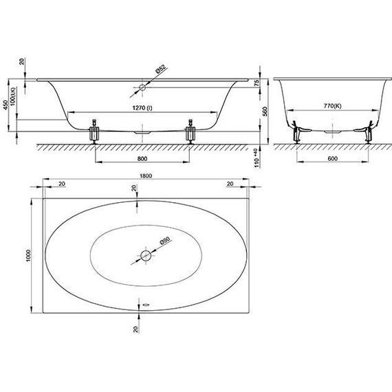 Ванна cтальная Bette Eve 180х100 см 6042-000 PLUS - фото 5