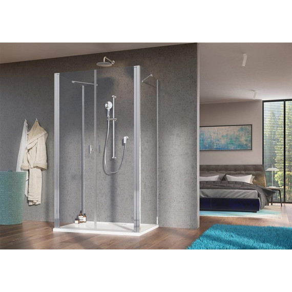 Душевое ограждение Radaway Nes 8 DWD+2S 120x100 см (стекло 8 мм), хром/прозрачное - фото 2