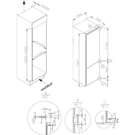 Встраиваемый двухкамерный холодильник Maunfeld MBF193SLFW - фото 13