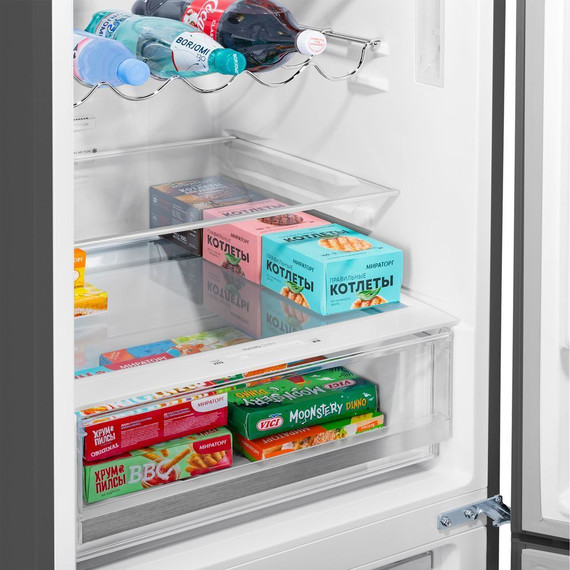 Двухкамерный холодильник Maunfeld MFF185SFSB - фото 15