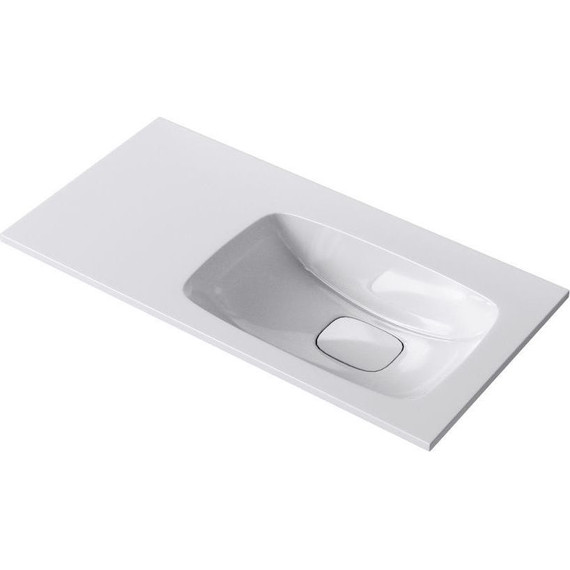 Тумба подвесная с раковиной Aqwella Accent 90 см ACC0109RDZ, дуб золотой, Цвет фасада: светлое дерево - фото 7