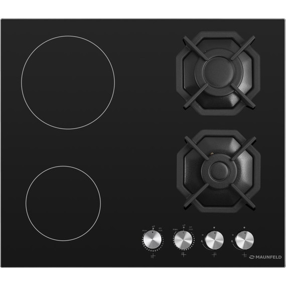 Комбинированная варочная панель Maunfeld EEHG.642VC.2CB/KG (чёрное стекло) - фото 2