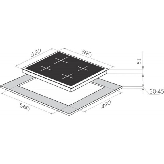 Комбинированная варочная панель Maunfeld EEHG.642VC.3CB/KG (чёрное стекло) - фото 19