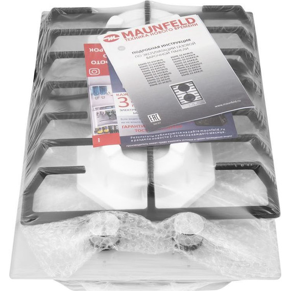 Газовая варочная поверхность Maunfeld EGHG.32.63CW/G Domino (белое стекло) - фото 19