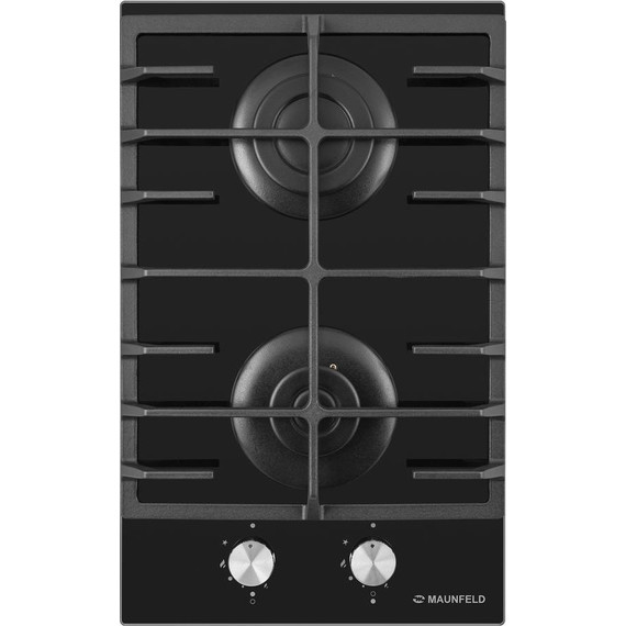 Газовая варочная поверхность Maunfeld EGHG.32.6CB/G Domino (чёрное стекло) - фото 2