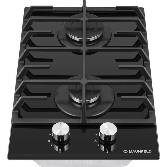 Газовая варочная поверхность Maunfeld EGHG.32.6CB/G Domino (чёрное стекло) - фото 3
