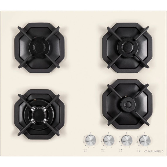 Газовая варочная поверхность Maunfeld EGHG.64.23CBG/G (бежевое стекло) - фото 2