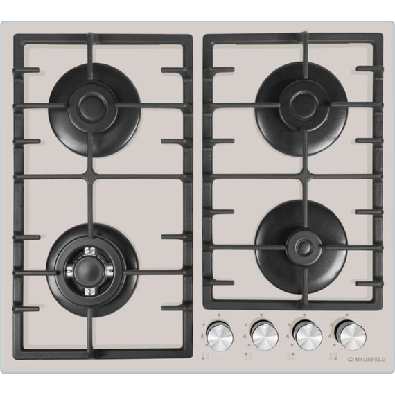 Газовая варочная поверхность Maunfeld EGHG.64.33CBG/G (бежевое стекло) - фото 2