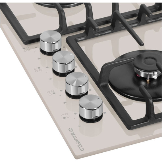 Газовая варочная поверхность Maunfeld EGHG.64.33CBG/G (бежевое стекло) - фото 5