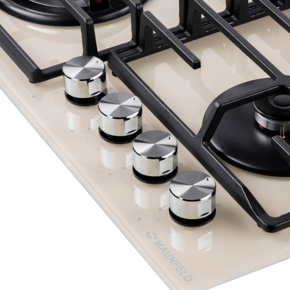 Газовая варочная поверхность Maunfeld EGHG.64.63CBG/G (бежевое стекло) - фото 2