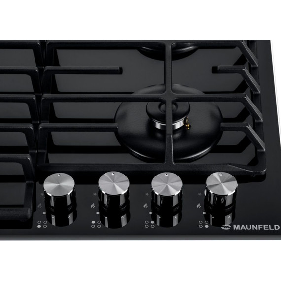 Газовая варочная поверхность Maunfeld EGHG.64.63CB/G (чёрное стекло) - фото 4