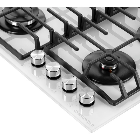 Газовая варочная поверхность Maunfeld EGHG.64.6CW/G (белое стекло) - фото 2