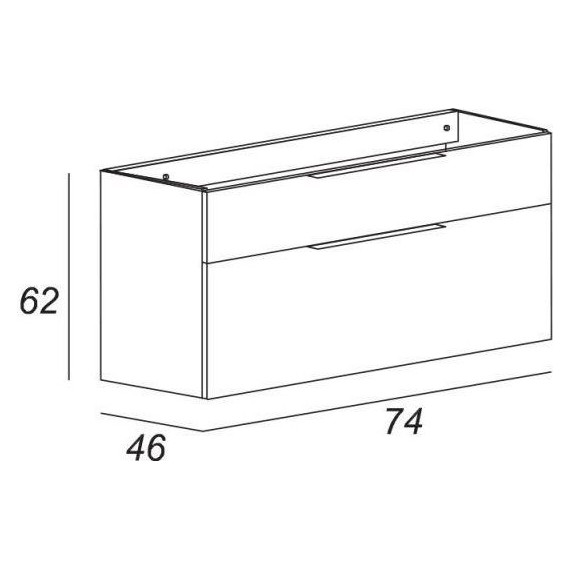Тумба подвесная с раковиной Cezares Urban 75 см 55158, Frassino scuro - фото, картинка 7 Тумба подвесная с раковиной Cezares Urban 75 см 55158, Frassino scuro - фото 7