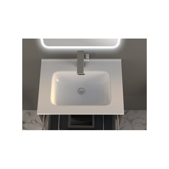 Тумба подвесная с раковиной Cezares Urban 60 см 55157, Grigio opaco - фото 3