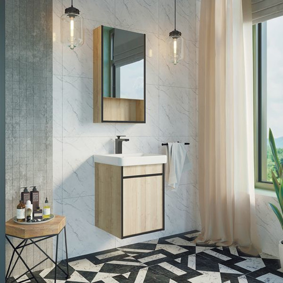 Зеркало-шкаф Comforty Вена 45 см, дуб дымчатый - фото 3