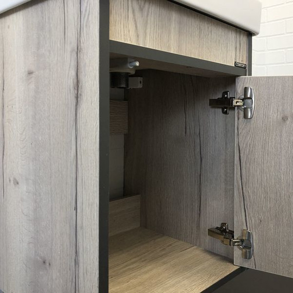 Тумба напольная с раковиной Comforty Вена 45 см, дуб дымчатый - фото, картинка 7 Тумба напольная с раковиной Comforty Вена 45 см, дуб дымчатый - фото 7