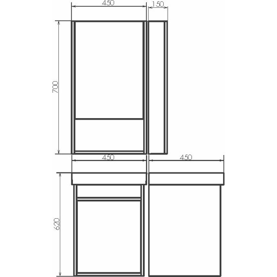 Зеркало-шкаф Comforty Вена 45 см, дуб дымчатый - фото 7