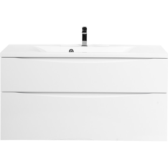 Тумба подвесная с раковиной BelBagno MARINO-H60-1000-2C-SO-BL-P 100 см, Bianco Lucido - фото 