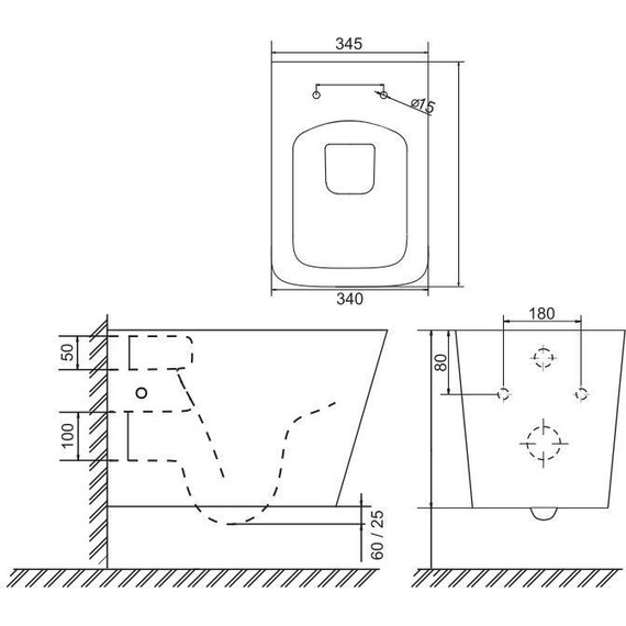 Унитаз подвесной безободковый Sole Cube 2 Black с крышкой микролифт, Цвет производителя: чёрный - фото, картинка 11 Унитаз подвесной безободковый Sole Cube 2 Black с крышкой микролифт, Цвет производителя: чёрный - фото 11