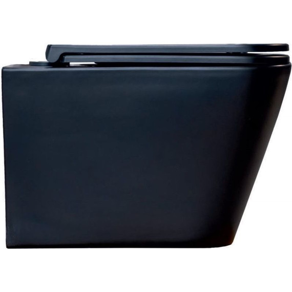 Унитаз подвесной безободковый Sole Cube 2 Black с крышкой микролифт, Цвет производителя: чёрный - фото, картинка 3 Унитаз подвесной безободковый Sole Cube 2 Black с крышкой микролифт, Цвет производителя: чёрный - фото 3