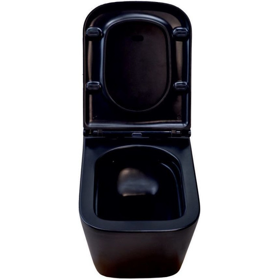 Унитаз подвесной безободковый Sole Cube 2 Black с крышкой микролифт, Цвет производителя: чёрный - фото, картинка 4 Унитаз подвесной безободковый Sole Cube 2 Black с крышкой микролифт, Цвет производителя: чёрный - фото 4
