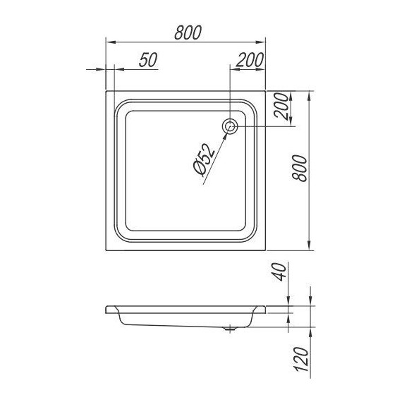 Поддон акриловый Kolpa-San Pearl 80х80 см - фото 3