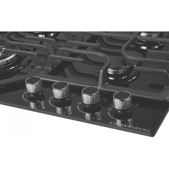 Газовая варочная поверхность Kuppersberg FG 63 B (чёрное стекло) - фото 3