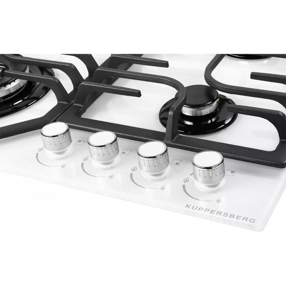 Газовая варочная поверхность Kuppersberg FG 63 W (белое стекло) - фото 3